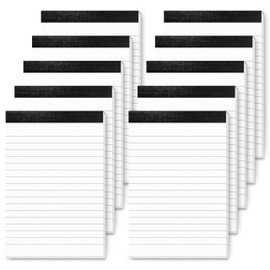 10 Pack A6 Notepad Small Lined Writing Notepads 4 x 6 Inch Memo Pads Refills Paper Tear off Note Pads A6 Scratch Pads Server Writing Pad Small Notebook with 30 sheets in Each Pad for School Office