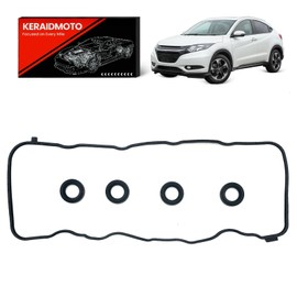 KERAIDMOTO VS50563 Engine Valve Cover Gasket Set Compatible with 2006-2015 Honda Civic 1.8L, 2016-2017 Honda HR-V 1.8L, 2013-2015 Acura ILX 2.0L, VS50741R 12341RNAA01 30522RNAA01