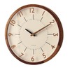 Interform CL-3350BN Wall Clock Radio Clock Oranto Brown 11.8 inches