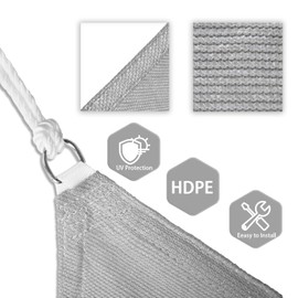 Patio Paradise 5' x 15' Sun Shade Sail Rectangle Canopy Patio Cover Sunlight Block Awning Heavy Duty Commercial Grade for Backyard Lawn Garden Outdoor Activities, Gray