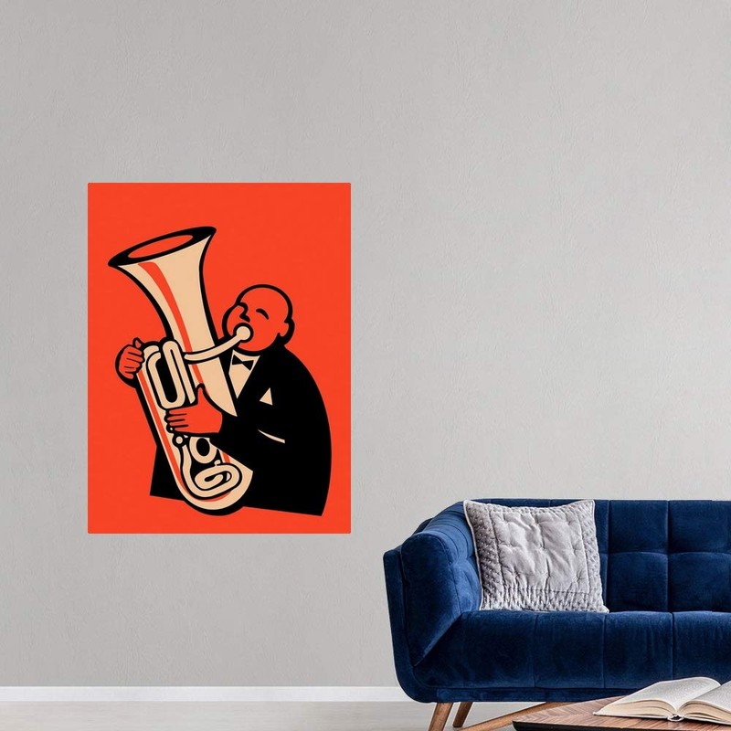 The Tuba Wall Decal, Musical Instruments Artwork