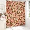 Floral Shower Curtain Pink Farmhouse Flowers Shower Curtain 72 X