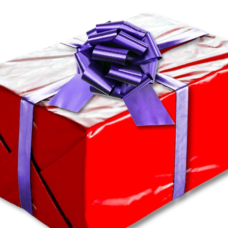 Large Purple Bow for Easter Basket - InstaBows 3 Pack