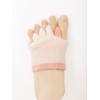 Selvan Open Toe Half Socks, Pink, 2-Pack