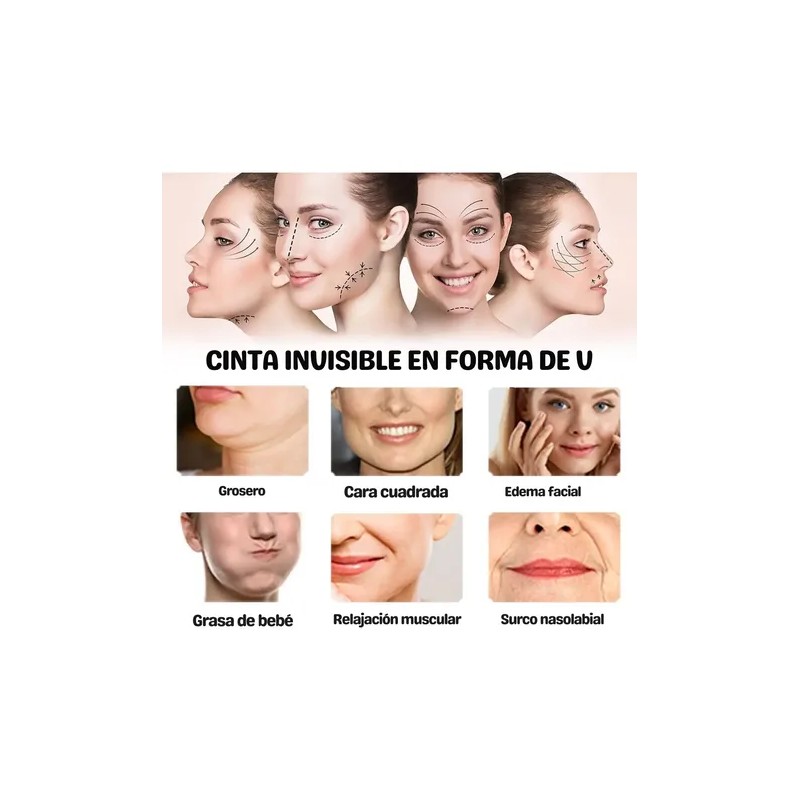 40 Parches V Cuidado Facial Invisibles Arrugas Papada Piel F