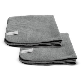 Livington Universal Microfibre Cloth Grey - Double Pack - Wet and Dry Cleaning - 40 x 40 cm - Cleaning Cloth - High Absorbency