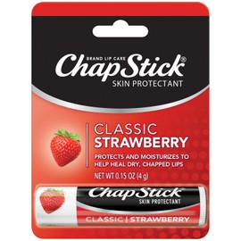 ChapStick Tubos de bálsamo labial de fresa clásica, cuidado de labios e hidratante de labios, 0.15 onzas (paquete de 1)