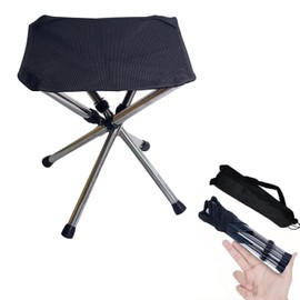 CRSUSUKJ Folding Chair Camping Stool, Portable Folding Stool, Portable Chair, Mini Folding Stool, Fishing Stool, for Adults, Fishing, Hiking, Gardening and Beach with Carry Bag