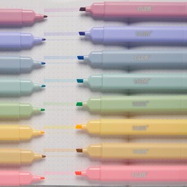 BLIEVE- Aesthetic Bible Highlighters No Bleed Through Assorted Colors, Cute Highlighter Dual Tip For Journaling Supplies And Accessories, Bible Highlighters And Pens No Bleed (CANDY)