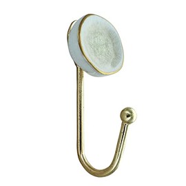 G Decor Rhodes Crackle Glaze Ceramic Wall Hooks Coat Hook Wall Organizer Coat Hook (Cream)