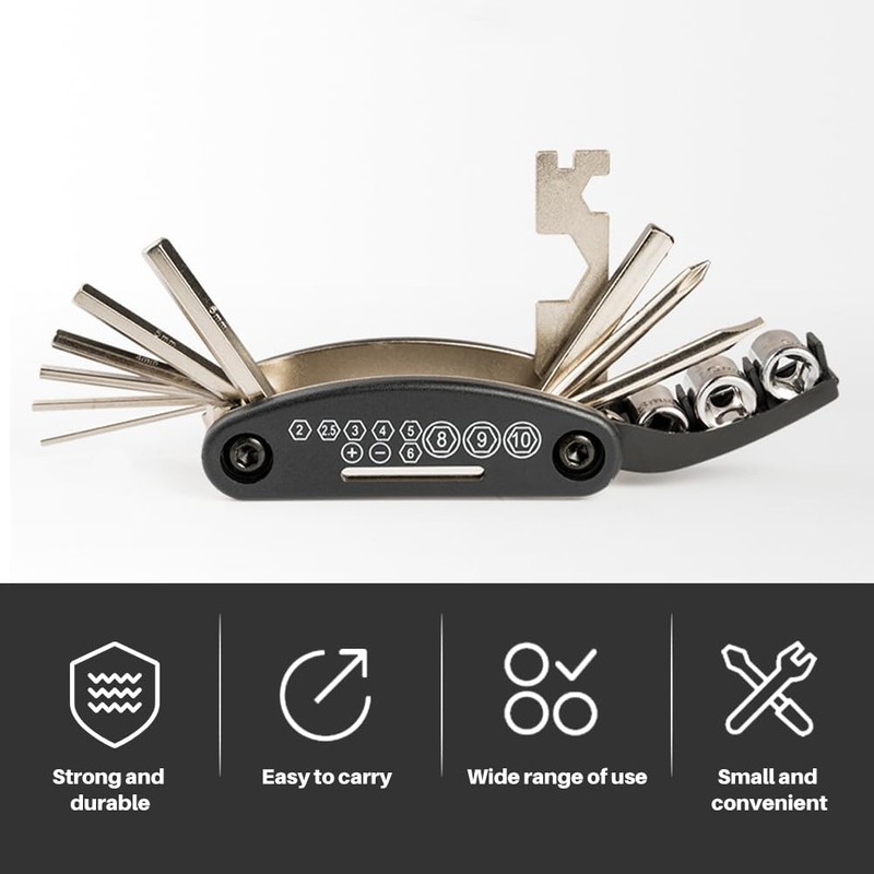 Bicycle Repair Kit Set, 16 in 1 Bicycle Tool Set,