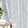 FMFUNCTEX 100% Blackout Curtains Siver Tree Branch Curtains for Living