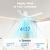 ocioc 52 Inch Ceiling Fans with Lights, Large Air Volume