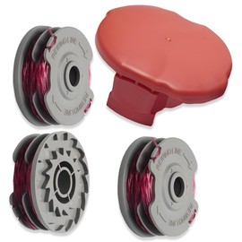 3 piece Trimmer Spool and 1 Cover Caps,Replaceable Twin Line Cutting Head Covers Grass Trimmers,Spool Caps Compatible with Flymo FLY021/513937190,Power Trim Grass Trimmer,Practical Spool Cover Caps