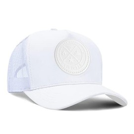 Urban Effort Mesh Back Cap - for Men and Women Baseball Hat 5-Panel Trucker Hat - Great Snapback Closure for Hunting & Hiking (White/White, Curved Trucker)