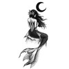 DaLin Large Temporary Tattoos, 4 Sheets (Mermaid 6)