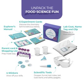 Tovla Jr. Kids Food Science Kit – Real Cooking Tools + Edible Experiments – Montessori-Inspired STEM Activity Set for Ages 4-12