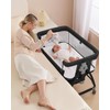 Baby Bassinet, Bassinet Bedside Sleeper with Wheels, Breathable Mesh Bedside