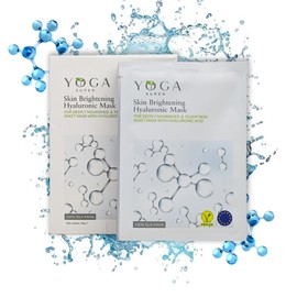 Yogasuper Skin Brightening Hyaluronic Facial Sheet Masks - Deeply Effective Plum Skin Cloth Mask with Hyaluronic Acid, Pack of 7