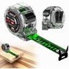 2 Pack 10M/32.8ft Tape Measure, Width 25mm Fluorescent Transparent Steel