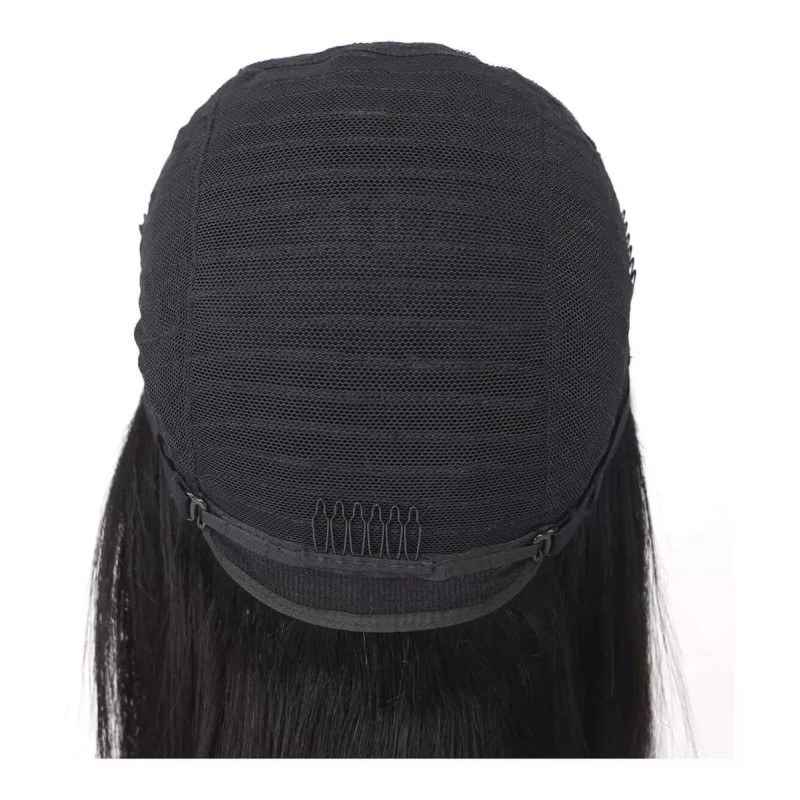 Beautyonline Peluca De Cabello Humano Natural Liso De 35 Cm
