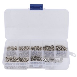360pcs M2.5 Cross Stainless Steel Screw Bolt Nut Washer Assortment Set
