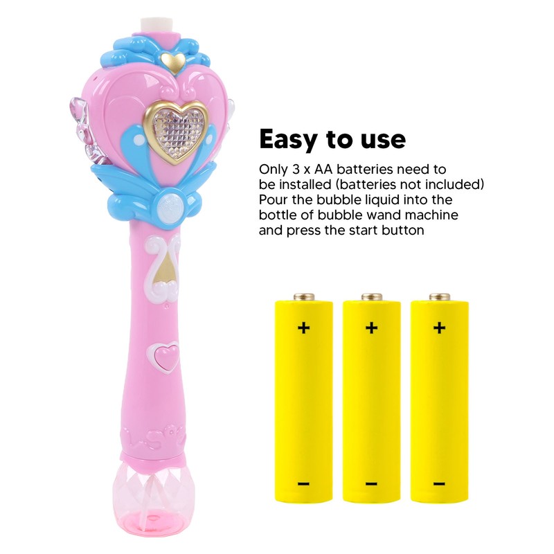 Kids Bubble Blower Wand Automatic Electric Light Up Bubble Blower