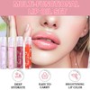 4-Piece Fruit-Flavored Lip Oil Set - Hydrating & Plumping for