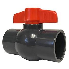 ERA Sch 80 PVC 2 Inch Compact Ball Valve, Socket x Socket, EPDM Seal, T-Handle, 150 PSI Pressure Tested, Max Temp 140°F, PVC Valve for Irrigation and Plumbing Systems
