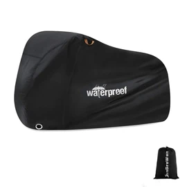 InGroWan Bike Cover for Outside Storage Waterproof Oxford Bicycle Cover Indoor 210D Nylon with Pu Coating Wind Proof with Lock Hole,Black,200 x 70 x 110 cm; 310 Grams