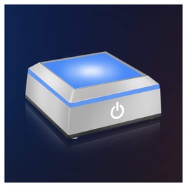 HAN'S LASER LED Square Light Base for Crystals Glass Art, Multicolor Light Display Stand with Touch Switch