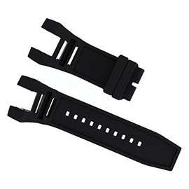 Ewatchparts SILICONE RUBBER WATCH BAND STRAP COMPATIBLE WITH INVICTA SUBAQUA 16147 NOMA IV RUSSIA BLACK
