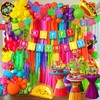 Fiesta Party Decorations, Mexican Birthday Carnival Decor, Picado Banner, Happy