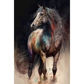 Colorful Horses Puzzles for Adults 1000 Piece Wooden Jigsaw Puzzle Difficult and Cool- Colorful Horses- 1000 Pieces Fantasy Puzzles