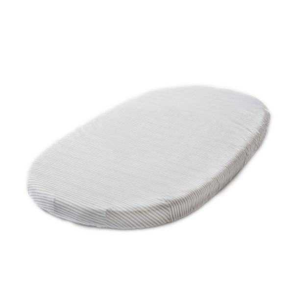Stokke Sleepi Fitted Sheet by Pehr, Stripes Away Pebbles -