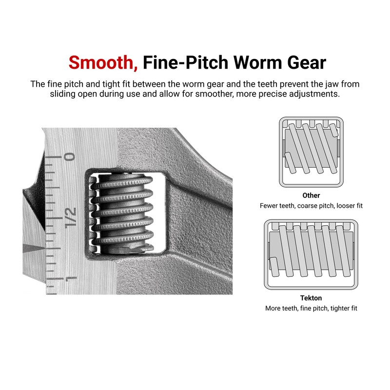TEKTON TEKTON 9 Inch Adjustable Wrench (1-1/2 in. Jaw Capacity)