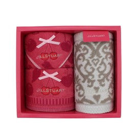 Towel Museum JILLSTUART Towel Gift Set, Pink, White, Towel Handkerchief, Face Towel 58-3159250