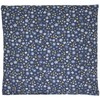 Linseed Cushion 19 x 19 cm Organic Fabric Flower Blue