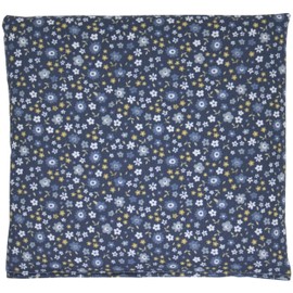 Linseed Cushion 19 x 19 cm Organic Fabric Flower Blue Small Grain Cushion as Heat Cushion & Cold Compress