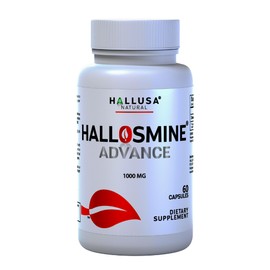 Hallusa Natural Hallosmine Advance Diosmin 1000mg, Leg Circulation, Heavy Legs, Varicose Veins, Circulatory Supplement, Vein Support & Blood Circulation Supplement - 60 Caps