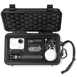 LEKUFEE Travel Waterproof Hard Case Compatible with Insta360 GO 3S/Insta360 GO 3 Action Camera/Vlogging Camera and Accessories(Case Only)