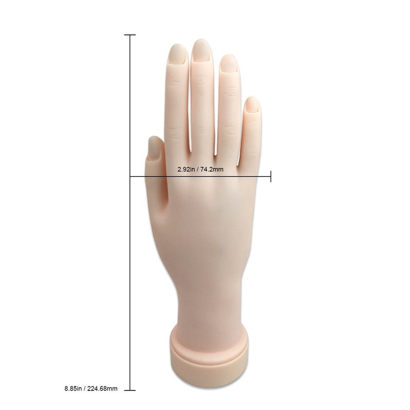 Beauticom Soft Flexible Mannequin Nail Training Hand Display Tool