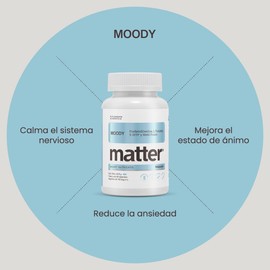 MATTER SMART NUTRIENTS | Moody | Suplemento alimenticio con Aminoácidos, Vitaminas y Minerales | apoya la síntesis de serotonina | efecto relajante