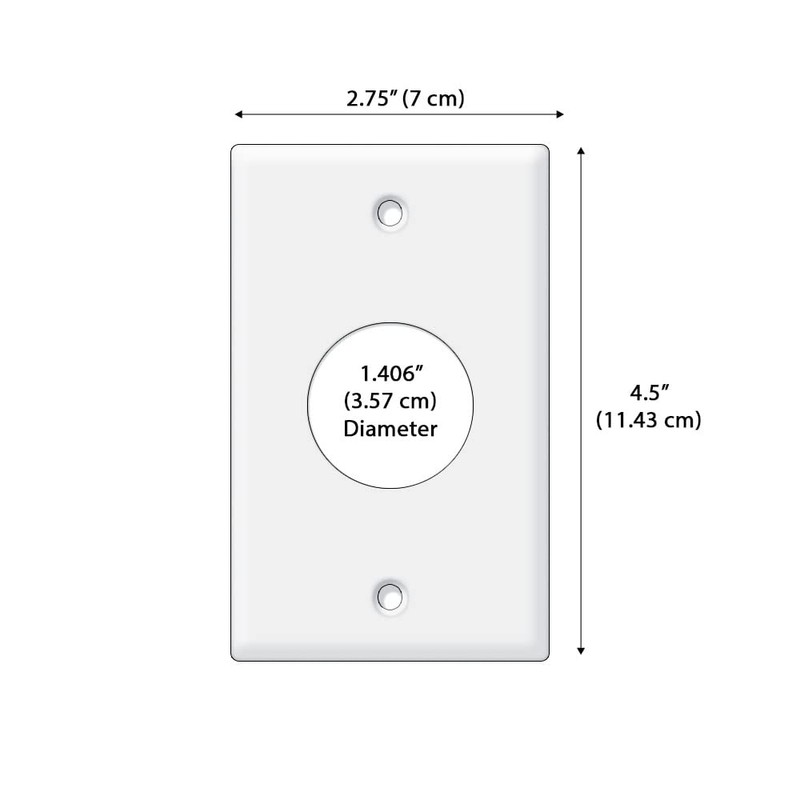 WIRESTER 1-Gang 1.406-Inch Hole Device Receptacle Wall Plate/Outlet Cover -