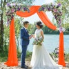 ShinyBeauty Chiffon Wedding Arch Draping Fabric Orange 29" x19FT 2