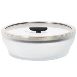 Anyday 7-Cup Microwave Cookware and Glass Container with Glass Lid, Plastic-Free Shallow Food Storage | Stackable Airtight Steamer with Vented Lid for Microwave-Safe Reheating & Steaming Vegetables