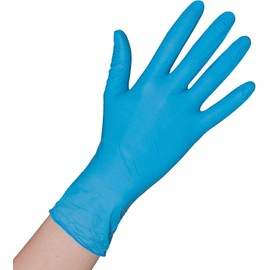Herrmann 200 x Disposable Gloves, Blue, M, L, XL, Powder-Free, Rubber Gloves, Powder-Free, Latex-Free Nitrile Gloves in S, M, L, XL, Cleaning Gloves, Cooking / Kitchen Gloves