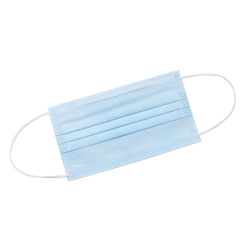 Komonee 3 Ply Disposable Blue Face Masks Dustproof For Men