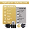 Figame 2 Pack 3 Prong Lamp Socket to Plug Adapter,