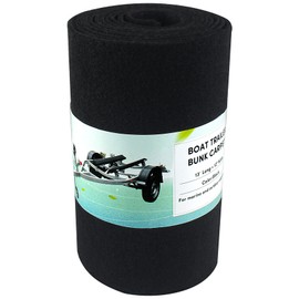 VEITHI Boat Trailer Bunk Carpet Black 12in Wide x 13ft Long,24oz Boat Trailer Carpet for Boat Trailers or Jet Ski Ramps